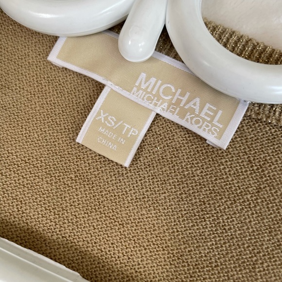 Michael Kors cold shoulder gold top - Picture 2 of 3